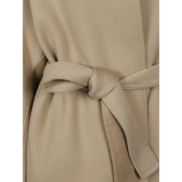 Sandbeige Women Wool Midi Coat - Picture 3 of 3
